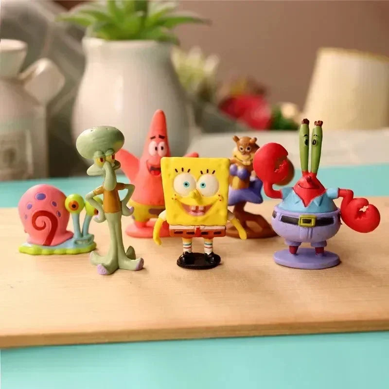 Spongebob Mini Action Figures 6pcs 5.6CM Gift Set for Kids