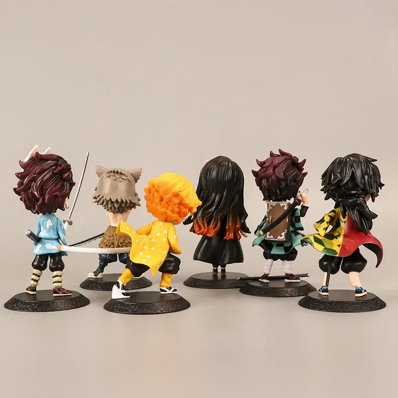 Demon Slayer Q Posket Set Tanjiro Nezuko Zenitsu PVC Anime Figures