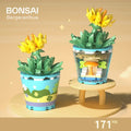 3D Flower Bouquet Building Blocks Bonsai Home Decor Assembly Toy