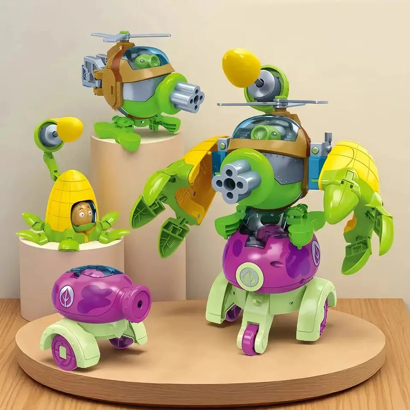 2025 Plants vs Zombies Robot Sunflower Cactus Corn Action Figure Set