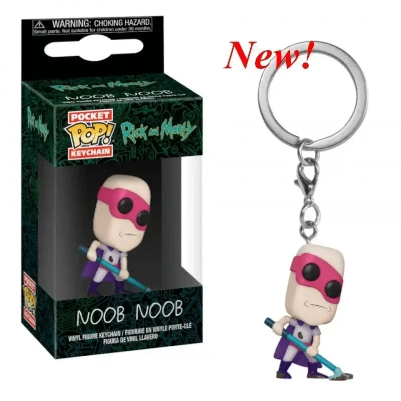 Funko Pocket Rick and Morty Keychain Figures Pickle Rick Meeseeks Snowball