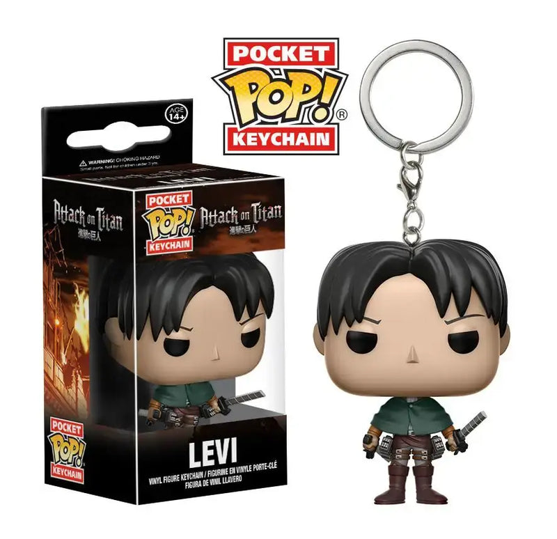 Attack on Titan Levi Eren Annie Pocket Pop Funko Keychain Set