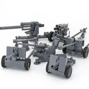 WW2 German Army Anti Tank Cannon Building Blocks Soldier MOC Toy Model