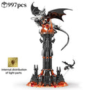 MOC Dark Fantasy Fell Beast Tower Castle Building Blocks Model