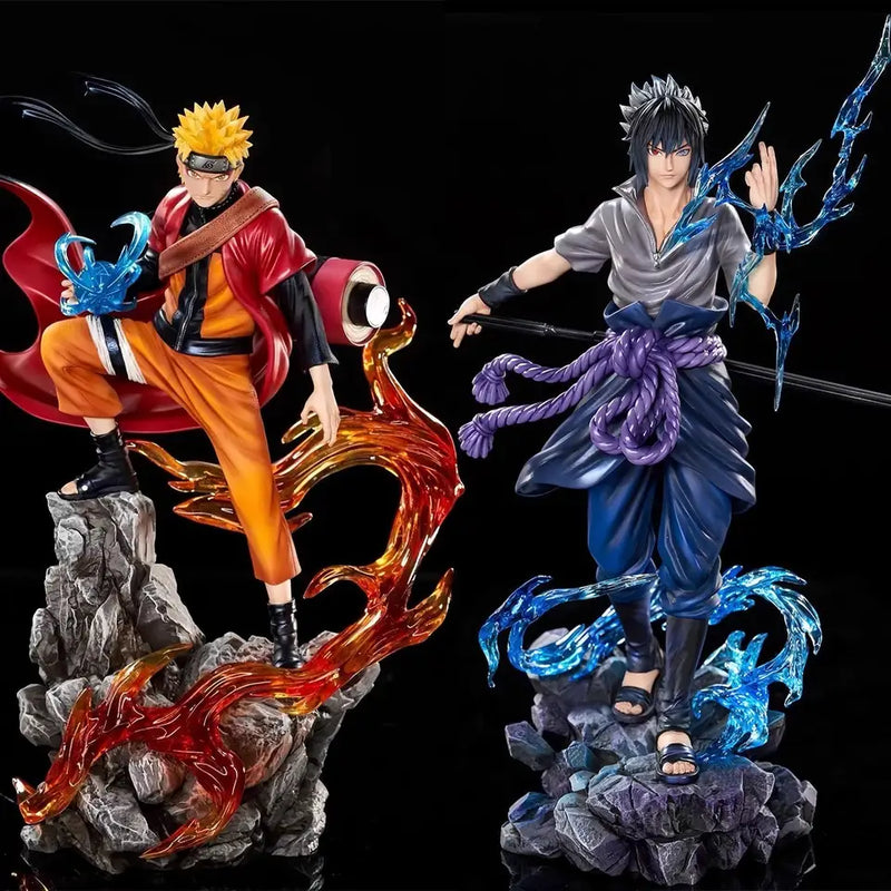 Naruto and Sasuke 23cm PVC Anime Figure Collectible Action Statue