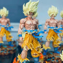 Dragon Ball Z Goku Figure with LED Base and Swap Heads Collectible Statue