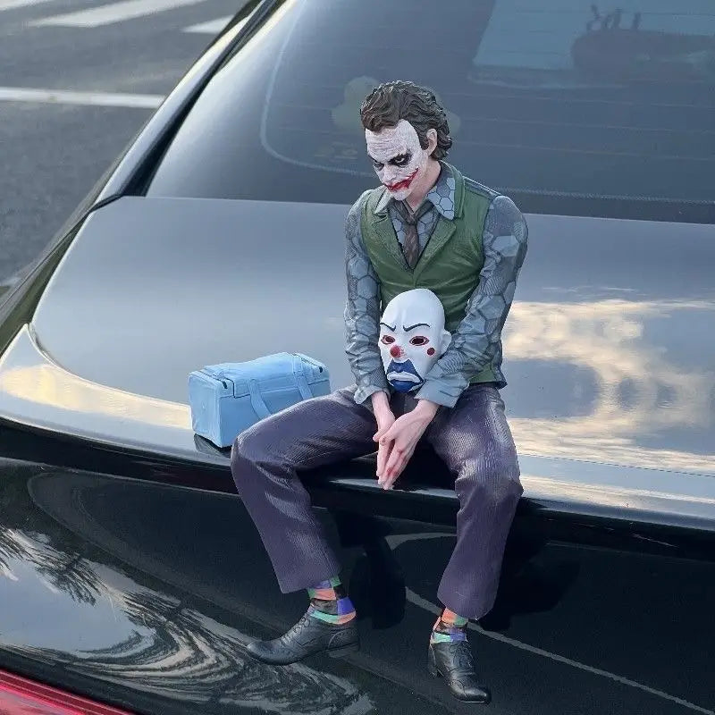 Heath Ledger Joker Portable Car Roof Mask Statue Collectible Figure Gift