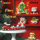 Christmas Micro Building Blocks Santa Claus and Reindeer Puzzle Gift