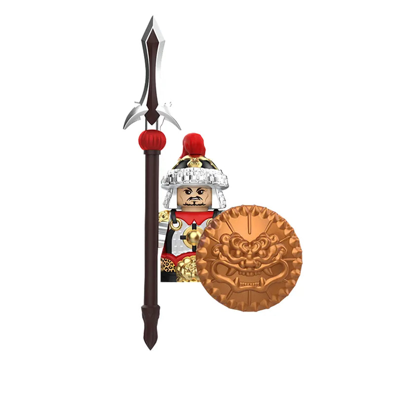 Ancient Chinese Hero Yue Fei Armor Soldier Building Block Figure Toy Gift