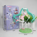 Hatsune Miku Cheerleader 18cm Anime PVC Figure Kawaii Collectible Toy