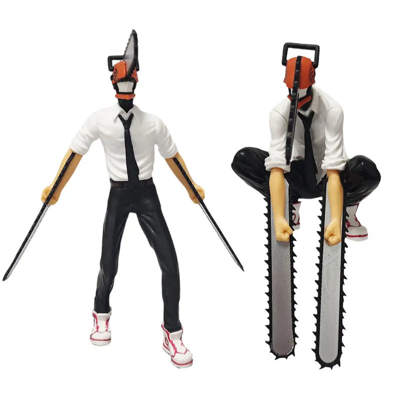 Anime Chainsaw Man Denji 2pcs PVC Action Figure Car Decoration Collectible Toy