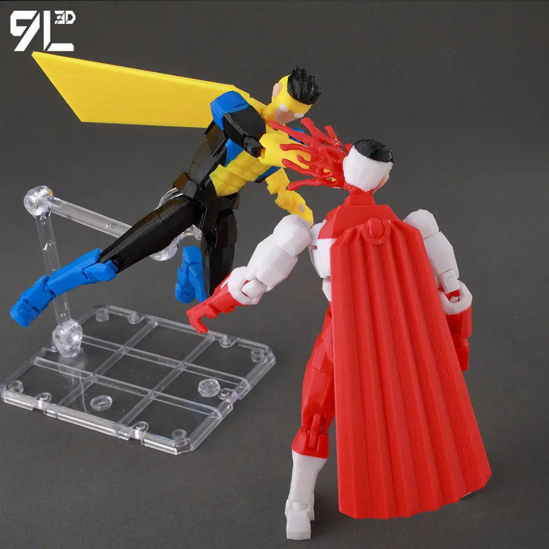 9L3D Printed Invincible 2.0 Superheroes Multi Jointed Action Figure Model