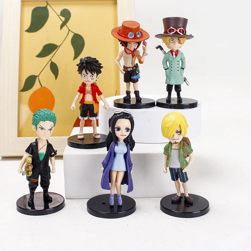 One Piece Set 6pcs Anime Action Figures PVC Collectible