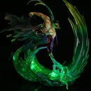24cm One Piece Roronoa Zoro Luminous GK PVC Statue Collectible Display