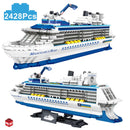 2428 Piece City Cruise Liner Ship Mini Building Blocks Model