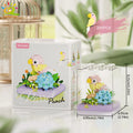 MOC Parrot Bird Flower Micro Building Blocks Mini Model Desk Decor