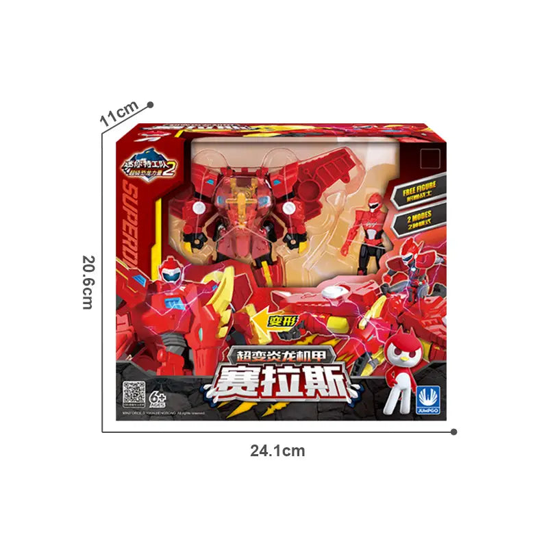 Mini Force Super Dino Power Transforming Robot Dinosaur Toy Figure