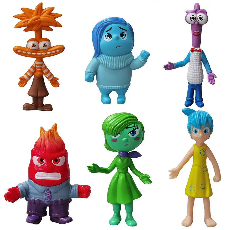 Inside Out 6 Piece Action Figure Set Cute Kids Collectible Gift