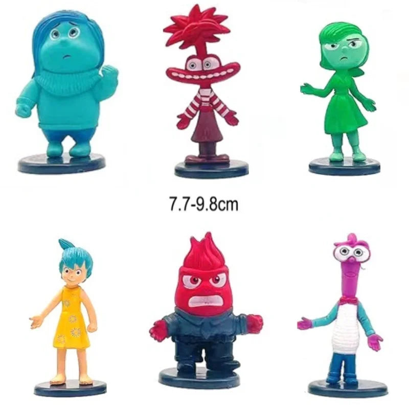 6Pcs/Set Inside Out 2 Action Figures Joy, Anxiety, Anger, Sadness