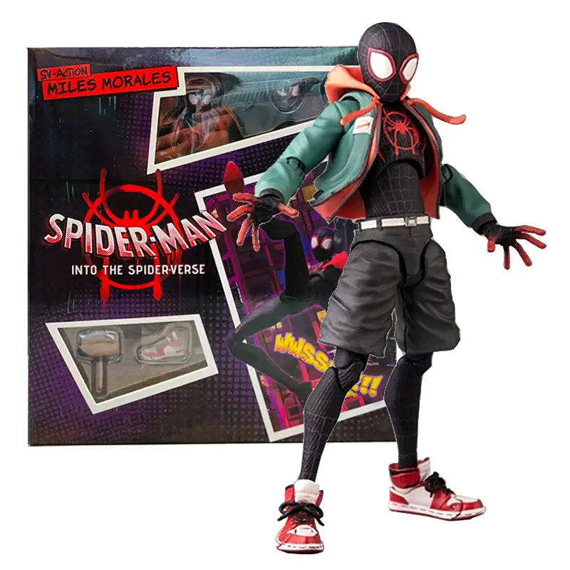SV Action Miles Morales Spider-Verse Figure Marvel Collectible Model