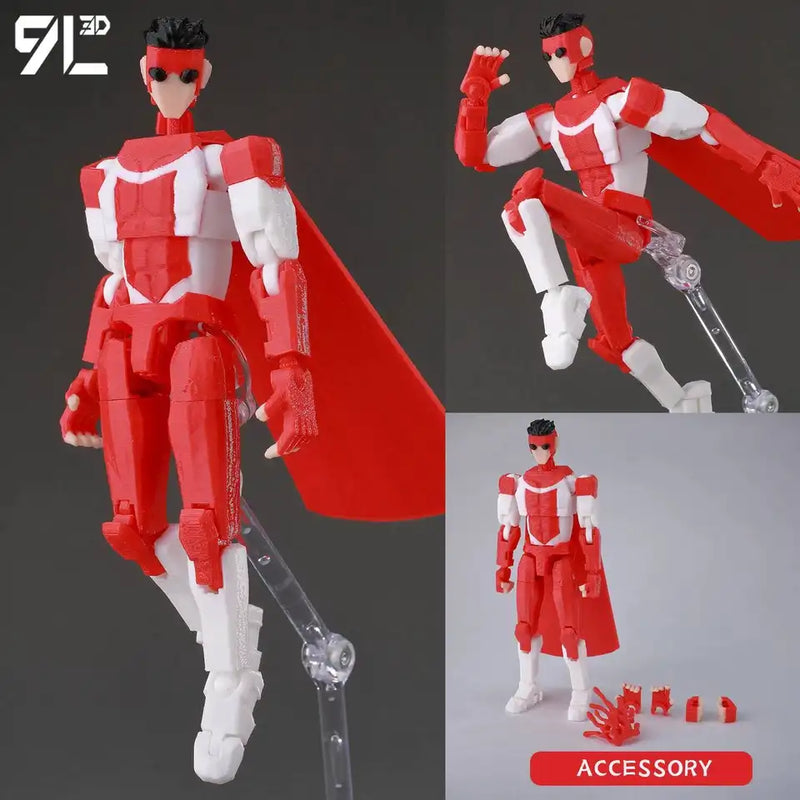 Invincible 2.0 Superhero 3D Printed Action Figure Multi-Joint Toy