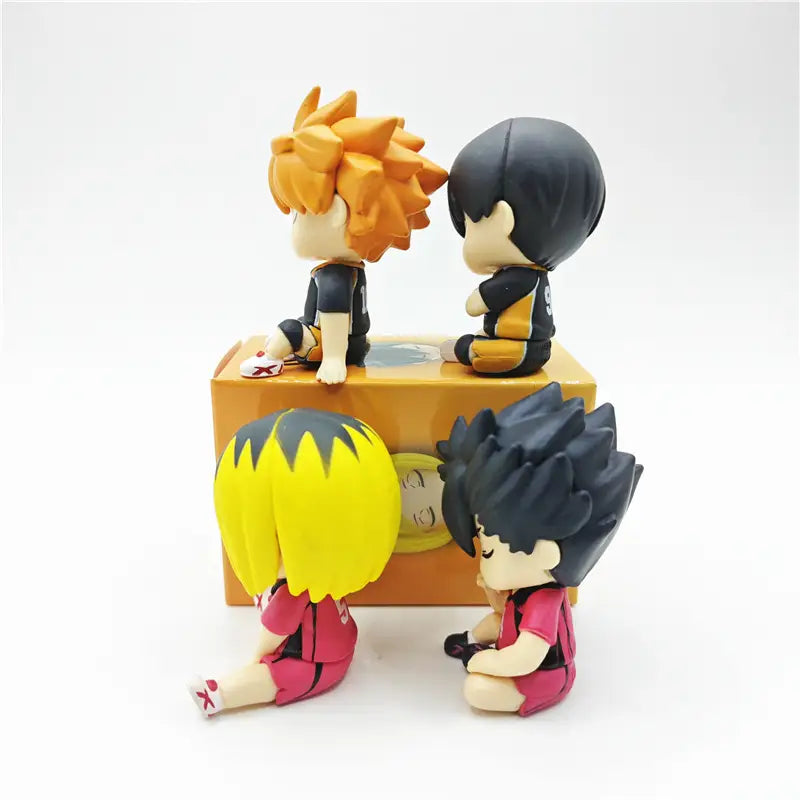 Haikyuu Sleep Version 4pcs Set Volleyball Character Figures Collectible Toys