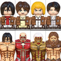 Attack on Titan Anime Building Blocks Mini Action Figures Levi Eren Mikasa Gift