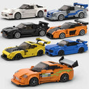 MOC City Racing Supercar Building Blocks R34 RX7 Supra Model
