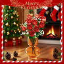 458 Piece Rose Flower Building Blocks Bouquet DIY Home Desk Decor Gift