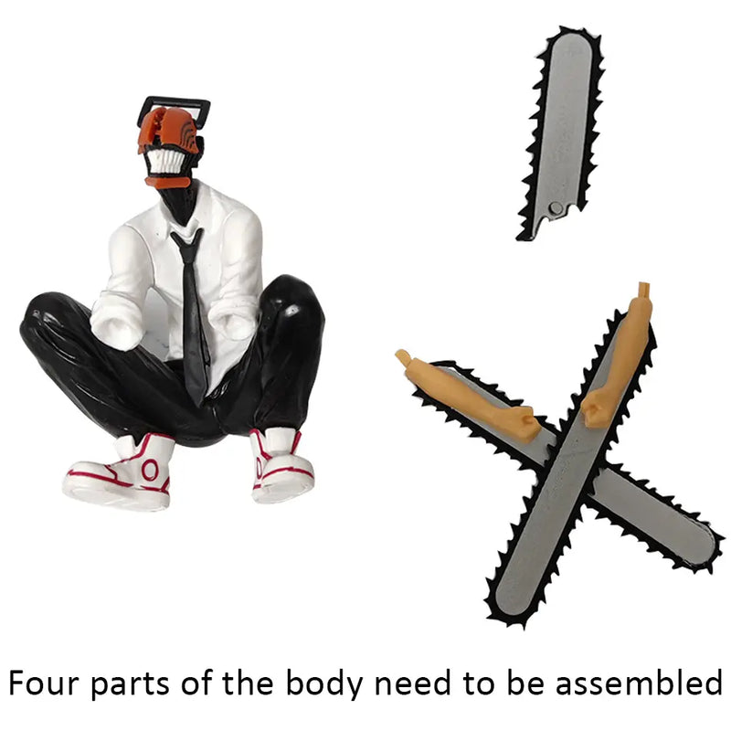 Anime Chainsaw Man Denji 2pcs PVC Action Figure Car Decoration Collectible Toy