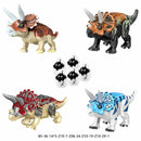 Jurassic World Mega Dino T Rex vs Raptor Building Blocks Battle Set