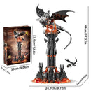 MOC Dark Fantasy Fell Beast Tower Castle Building Blocks Model