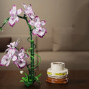 Creative Orchid Bouquet Building Blocks Potted Flower Desk Decor Toy