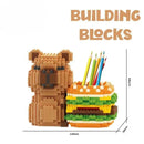 Capybara Building Blocks Pen Holder Desk Organizer Decorative Model
