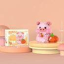 Cute Pig Micro Building Blocks Cartoon Assembly Educational Toy Gift