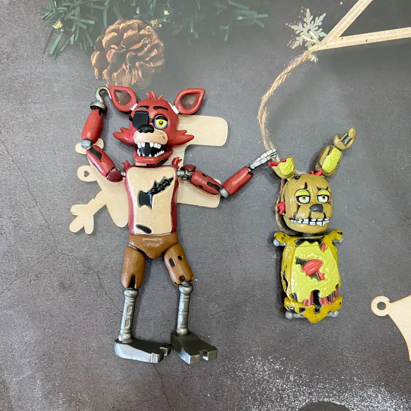 FNAF Nightmare Freddy Bonnie Foxy Chica Blacklight Frostbear Action Figures