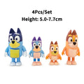 Bluey and Bingo Family Mini PVC Action Figures Cartoon Collectible Set