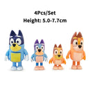 Bluey and Bingo Family Mini PVC Figures Cartoon Kids Birthday Gift