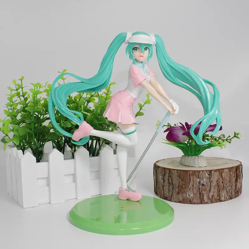 Hatsune Miku Cheerleader 18cm Anime PVC Figure Kawaii Collectible Toy