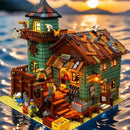 Fishermans Cabin Building Blocks Street View Architecture Model Decor Gift