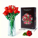 458 Piece Rose Flower Building Blocks Bouquet DIY Home Desk Decor Gift