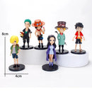 One Piece Luffy Anime Action Figure Set PVC Collectible Toys 6pcs