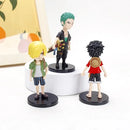 One Piece Luffy Anime Action Figure Set PVC Collectible Toys 6pcs