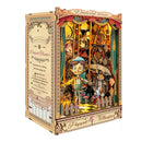 DIY Wooden Puppet Theater Book Nook Miniature Bookshelf Model Kit