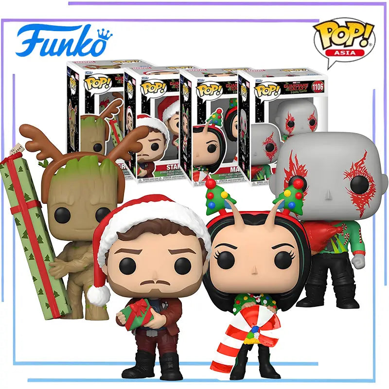 Funko Pop Guardians Christmas Special Star-Lord and Groot Collectible Model