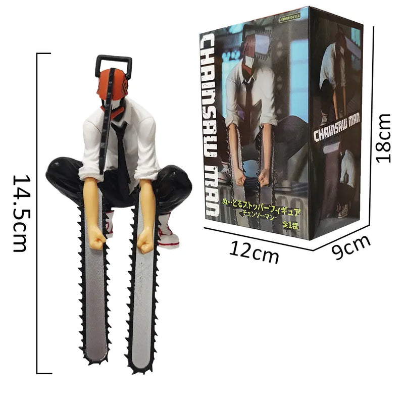 Anime Chainsaw Man Denji 2pcs PVC Action Figure Car Decoration Collectible Toy