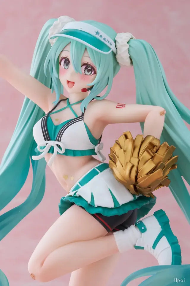 Hatsune Miku Cheerleader 18cm Anime PVC Figure Kawaii Collectible Toy