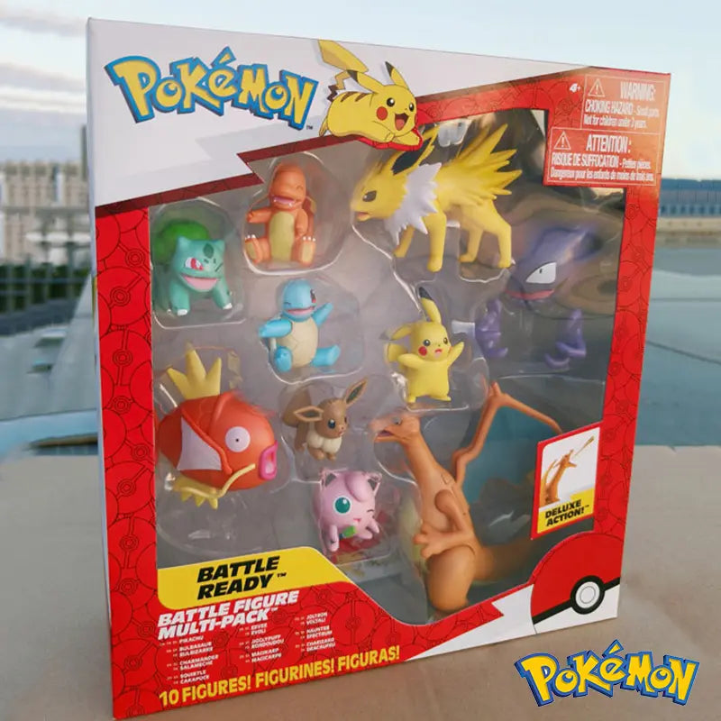 Pokemon Battle Figures Pikachu Bulbasaur Eevee Collectible Toy Set