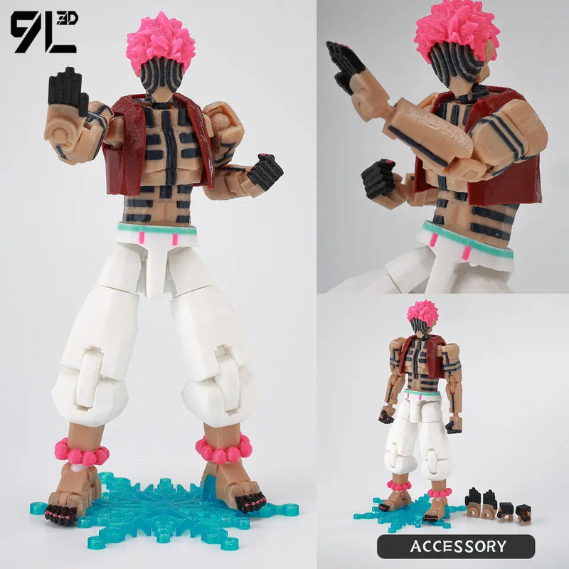 Demon Slayer Akaza Tanjiro 13-Point Movable Action Figure for Anime Fans