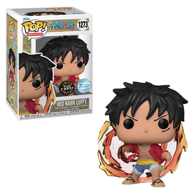 Funko Pop Hawk Luffy One Piece Red Glow